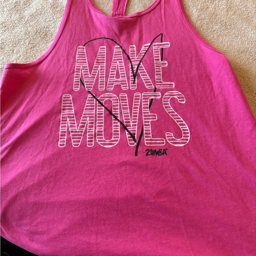 Zumba Fitness Pink Sleeveless Tank Top